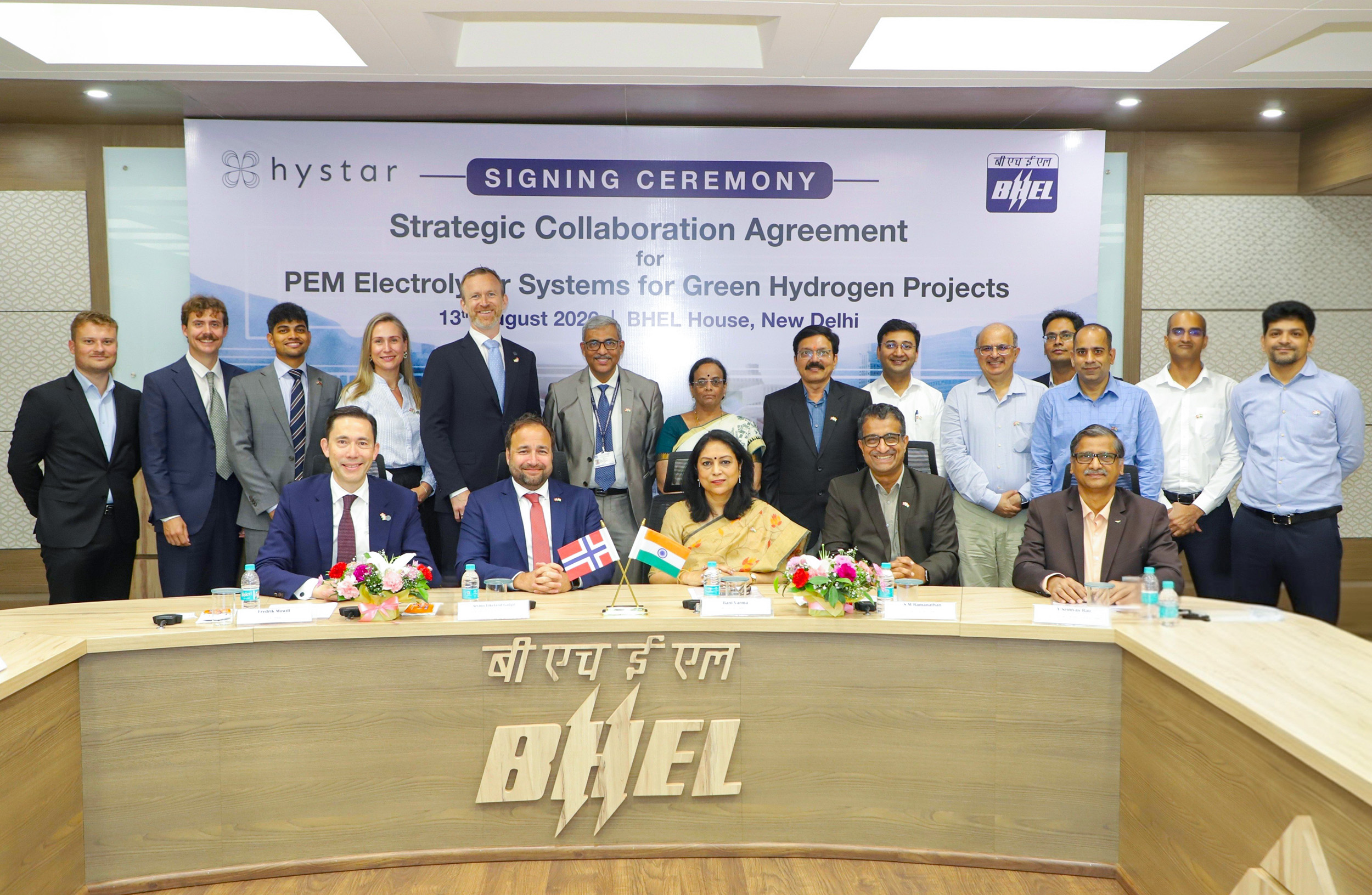 BHEL enters into strategic tie-up with Hystar AS, Norway for  PEM Electrolyser Systems
