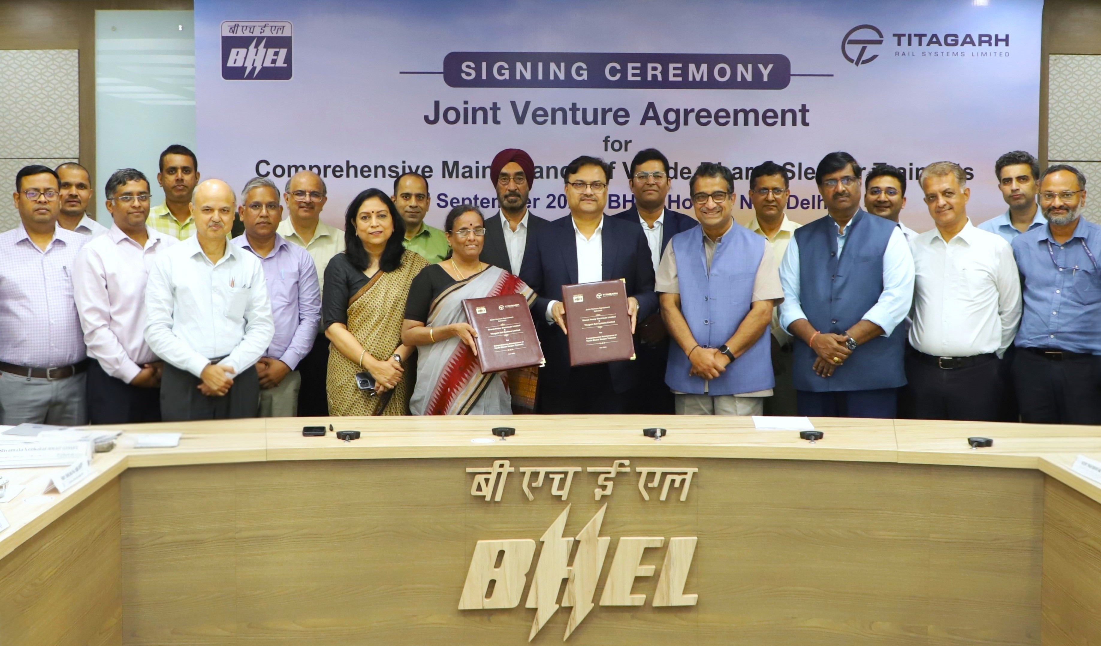 BHEL signs Joint Venture Agreement with TRSL for Comprehensive Maintenance of Vande Bharat Sleeper Trainsets
